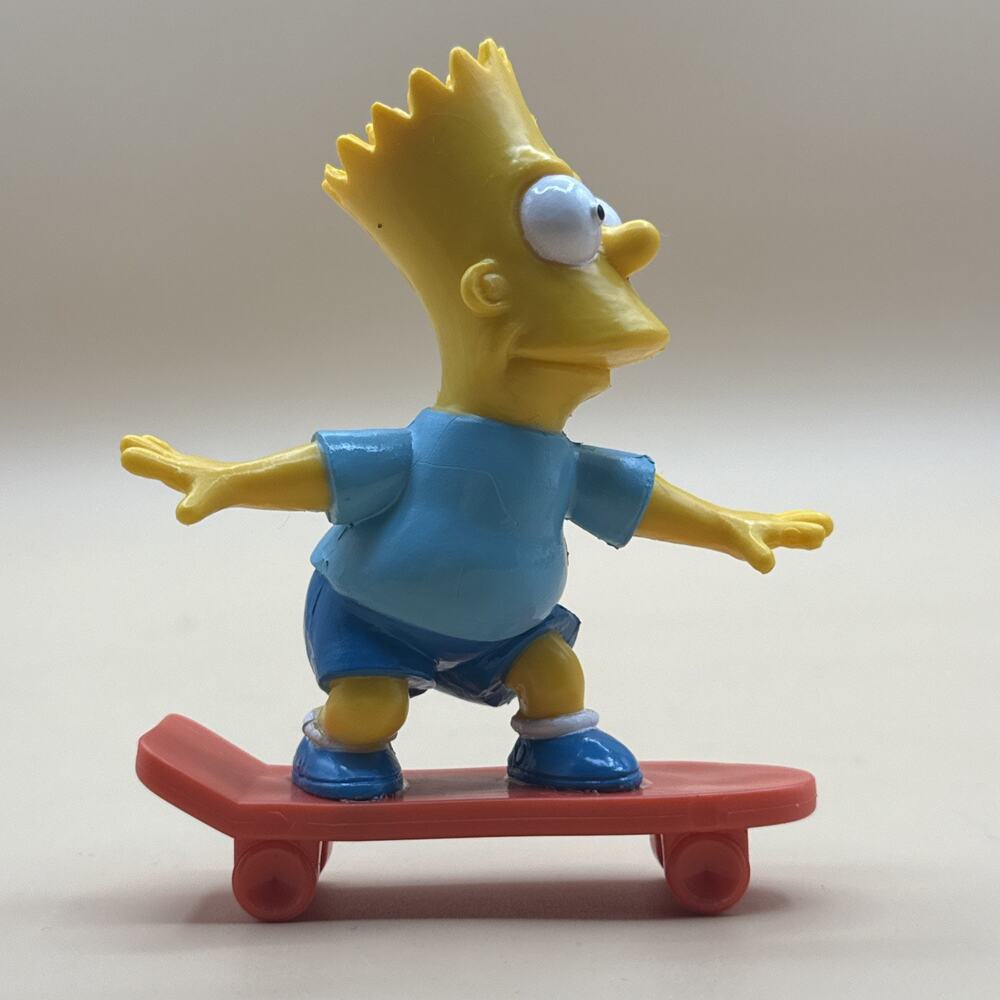 VINTAGE 1990 THE SIMPSONS BART SIMPSON PVC SKATEBOARD FIGURE